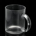 11oz Sublimation clear glass mug  