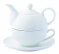 Bone China Tea for one set with saucer 1