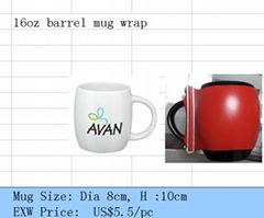 barrel shape mug wrap