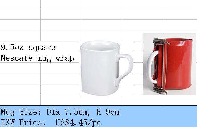 Square Nescafe mug wrap