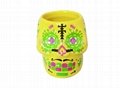 Ceramic Skull mug ,Yellow color 