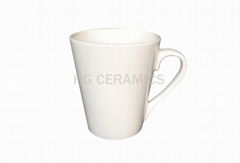 porcelain latte mug, 12oz