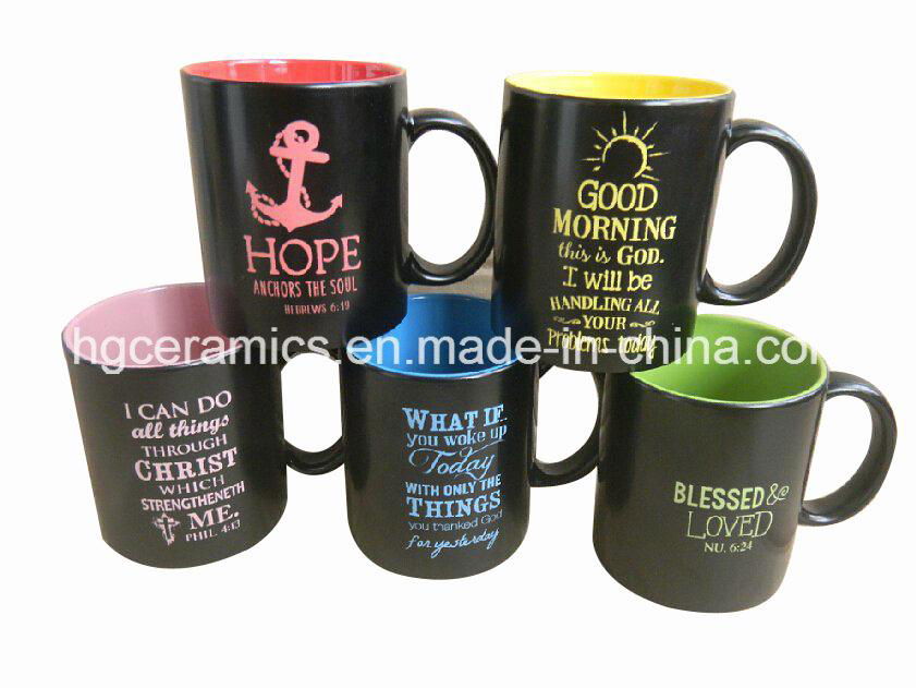 Spray Color Mug. Ceramic Mug with Paint Spray, Spray Mug with Laser Logo 4