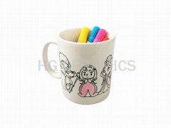 11oz mug with marker pens