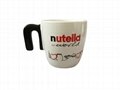 N handle mug ,ceramic mug  with N shape handle 