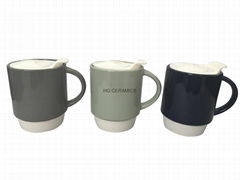 12oz ceramic mug with PP Lid