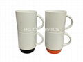 Stackable mug with color bottom