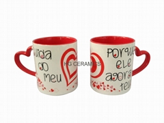 Valentine's day  Mug , Heart handle mug 