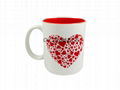 11oz  mug  with red color   laser logo  