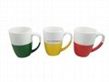 Half color glaze mug  12oz 2