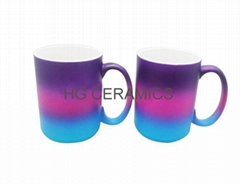 rainbow color coating mug 