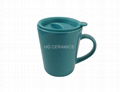 ceramic mug with Plastic lid 