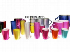 metalic color shot galss mugs