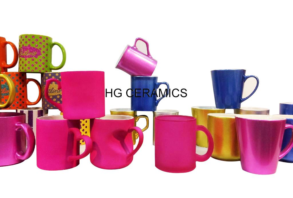  metalic color mugs,matte finished 