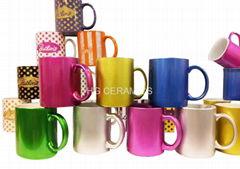 11oz  metalic color mugs