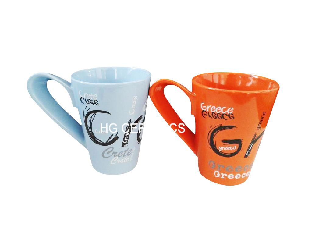  ceramic mug , twist handle