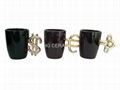 coffee mug with gold handle  1