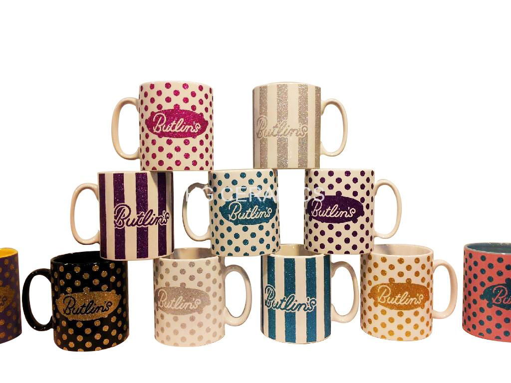 Ceramic mug with Glitter logo  2
