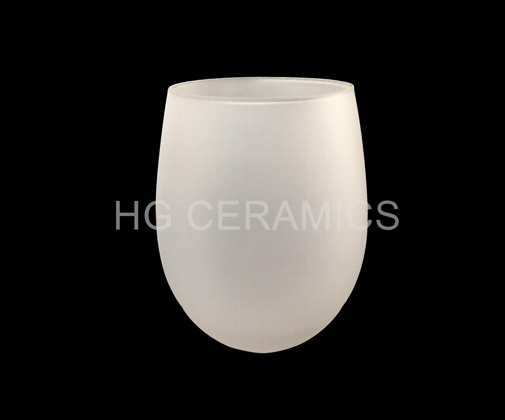 400ml  Egg Shape  Sublimation frosted glass mug