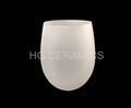 400ml  Egg Shape  Sublimation frosted glass mug  1