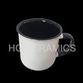 11oz Sublimation ceramic enamel cup , inside &hanlde color mug 