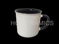 11oz Sublimation ceramic enamel cup , inside &hanlde color mug  1