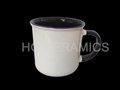 11oz Sublimation ceramic enamel cup , inside &hanlde color mug 