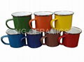 colorful enamel mug