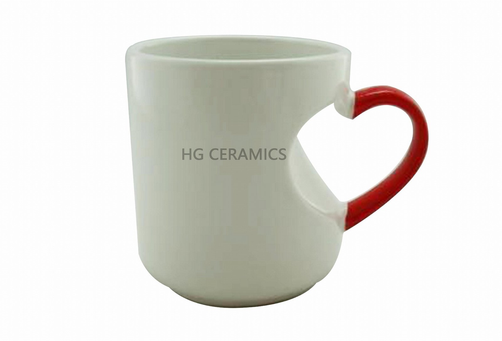 Sublimation Red heart  handle mug 