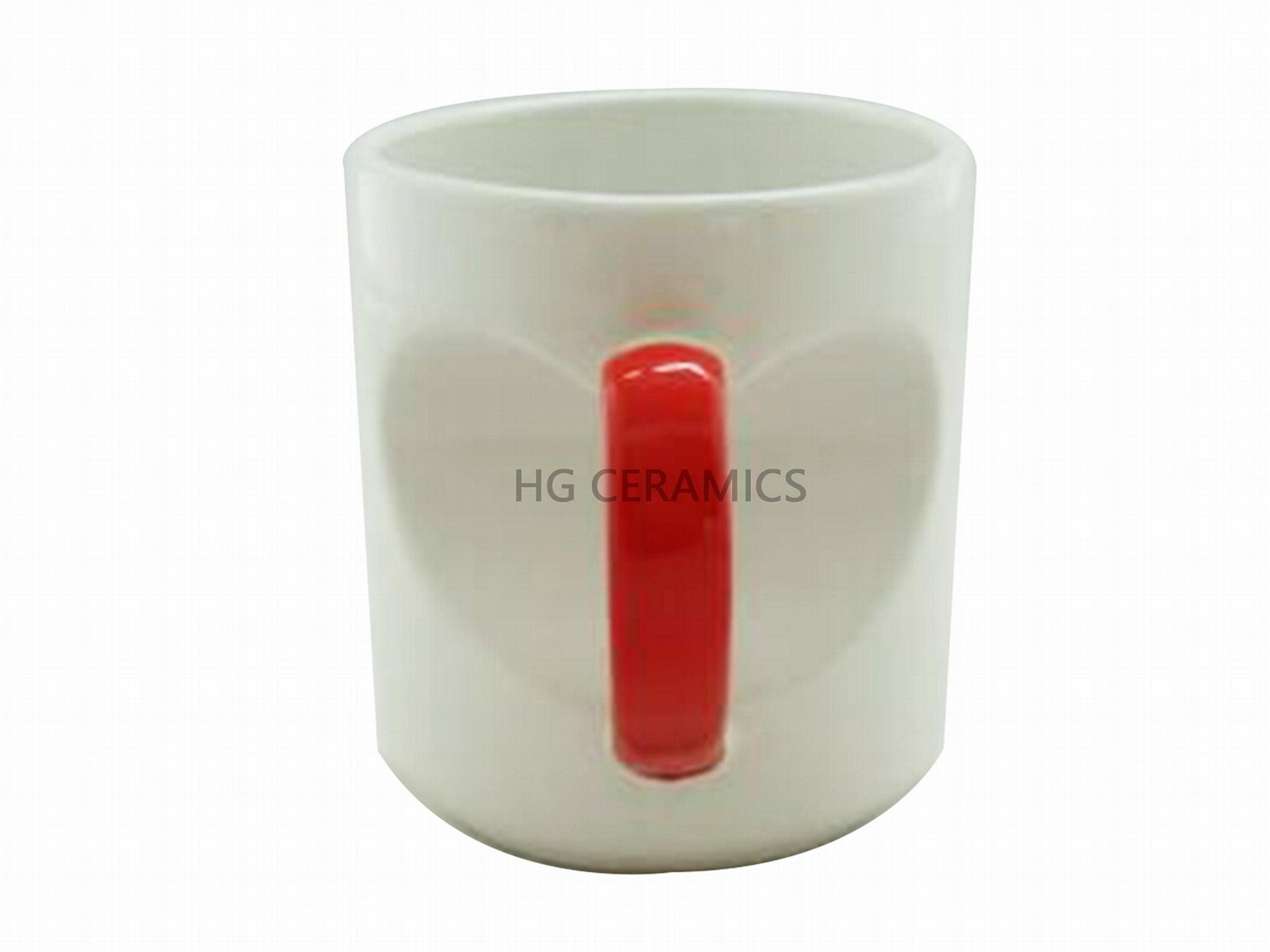 Sublimation Red heart  handle mug  2