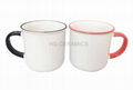 11oz Sublimation ceramic enamel cup , color rim and handle  3