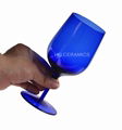 Blue color  glass mug  , Red wine glass