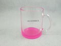  11oz clear glass mug with color bottom   2