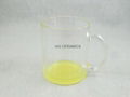  11oz clear glass mug with color bottom   3