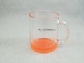  11oz clear glass mug with color bottom   5