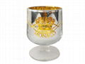 Wine goblet  ,inside color  outside metallic color   