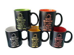 11oz Spray color mug with laser logo  