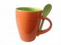 11oz  double color  spoon mug 