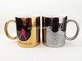 Sublimation gold mug , silver mug 