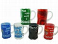 glass mug , glass mug with bell  2