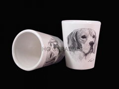 Ceramic Shot Glass, sublimation coated