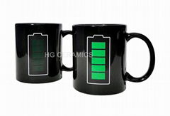 Battery  color change   mug  