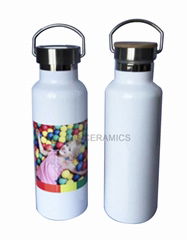 Sublimation SS  bottle with bamboo lid 