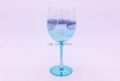 Chromed  Wine Glass ,Blue