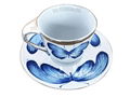 Mirror Anamorphic cup and saucer  1