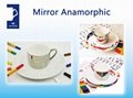 Mirror Anamorphic cup and saucer 