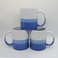 Three tone color glazed ceramic mug,11oz 1