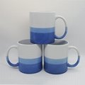Three tone color glazed ceramic mug,11oz