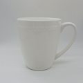 400ml bone china mug with embossed dots