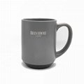 13oz light grey mug with dark grey glazed bottom , matte finish